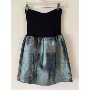 Eight Sixty Strapless Metallic Dress